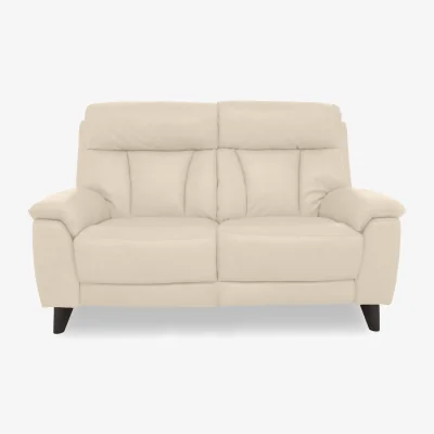 Furniture Village World of Leather - Dreamer 2 Seater NC Leather Sofa with Power Recliner - NC Bisque
