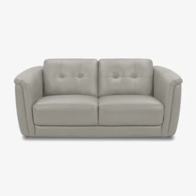 Furniture Village Monarch 2 Seater Leather Sofa - New Grey