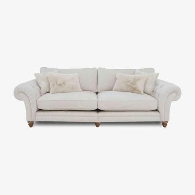Furniture Village Boutique Collection - Blenheim Grand Split Frame Classic Back Sofa with Oak Feet with Oak Feet - Darwin Ivory