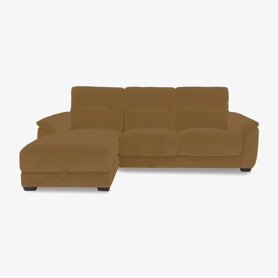 Furniture Village Saffron Fabric 3 Seater Sofa with Storage Left Hand Facing Chaise End