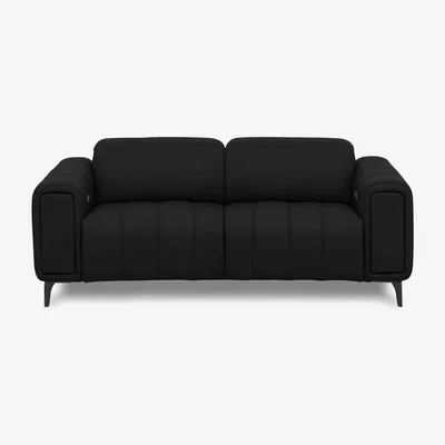 Furniture Village Elphaba Leather 3 Seater Sofa with Storage Arms