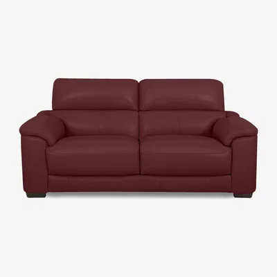 Furniture Village World of Leather - Nova BV Leather 2 Seater Sofa - BV Deep Red