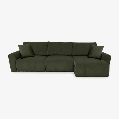 Furniture Village Ideal Home - Gemini Fabric 3 Seater Power Glider Sofa with Right Hand Facing Chaise Storage