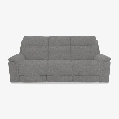 Furniture Village Comfort Story - Chill Fabric 3 Seater Power Recliner Sofa with Bluetooth - Haze