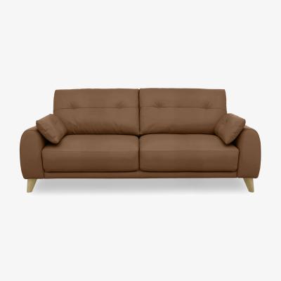 Furniture Village Malmo Leather 3 Seater Sofa - Pecan