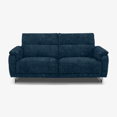 Furniture Village Moet 3 Seater Fabric Power Recliner Sofa with Telescopic Headrests - Heritage Airforce