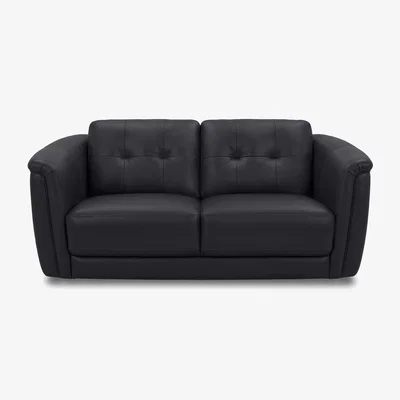 Furniture Village Monarch 2 Seater Leather Sofa - Lavender