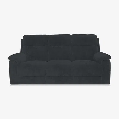 Furniture Village Raven Fabric 3 Seater Sofa with Power Recliner - Opulence Charcoal