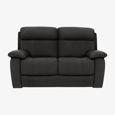 Furniture Village Moreno 2 Seater SK Leather Sofa - Carbon Grey
