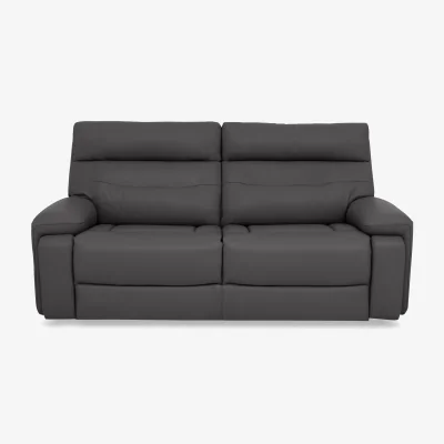 Furniture Village Cinemax Leather 3 Seater Sofa - Grey