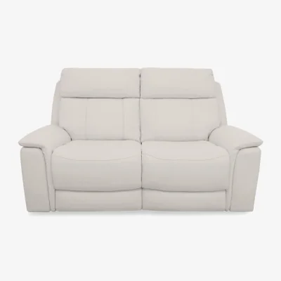 Furniture Village Comfort Story - Chill BV Leather 2 Seater Power Recliner Sofa - Frost