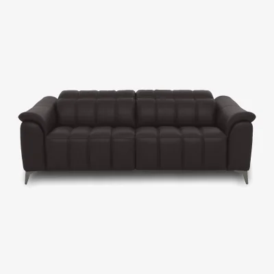 Furniture Village Angelo Leather 3 Seater Sofa - Starry Grey