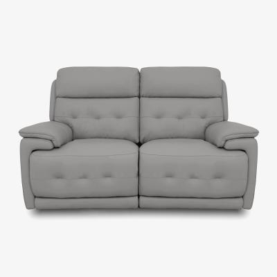 Furniture Village Brescia Leather 2 Seater Sofa - Sleet