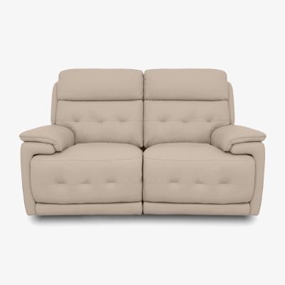Furniture Village Brescia Leather 2 Seater Sofa - NC Pebble