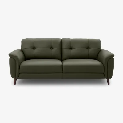 Furniture Village Chantilly 3 Seater Leather Sofa - Oslo Pine