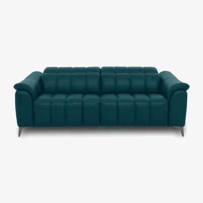 Furniture Village Angelo Leather 3 Seater Sofa - Midnight Jade