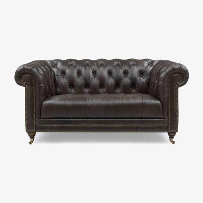 Furniture Village Walter 2 Seater Leather Chesterfield Sofa