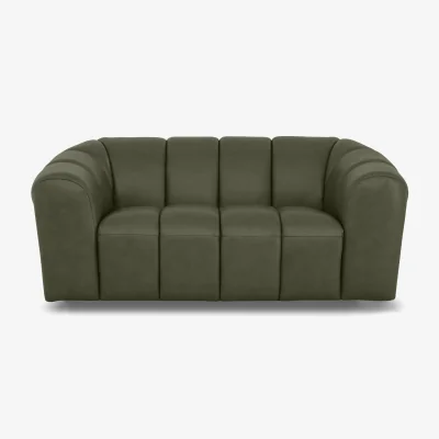 Furniture Village Rhianna 2 Seater Leather Sofa - Oslo Pine