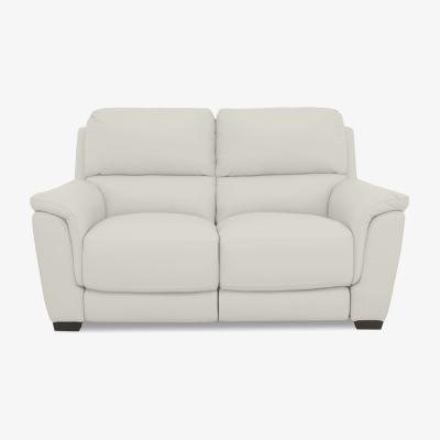 Furniture Village Compact Collection Medio 2 Seater NC Leather Sofa - Frost