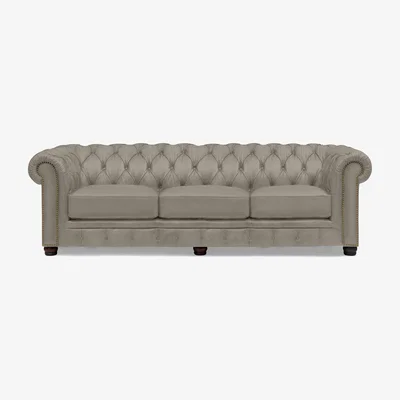 Furniture Village At The Helm - Shackleton 4 Seater Leather Chesterfield Sofa