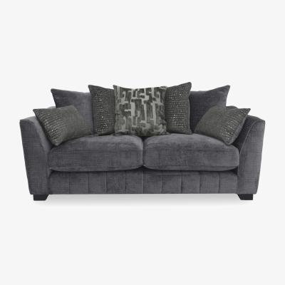 Furniture Village Boutique Allure 3 Seater Scatter Back Sofa - Iron