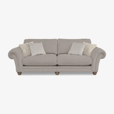 Furniture Village Cotswold 4 Seater Split Frame Classic Back Sofa - Darwin Mink