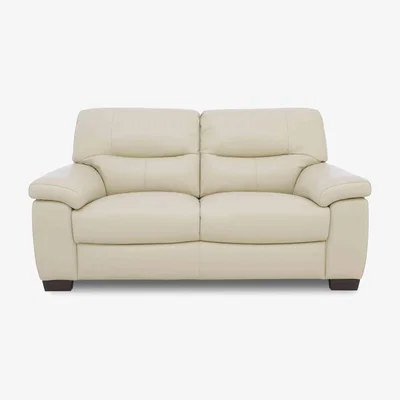 Furniture Village Hetty 2 Seater Leather Sofa - NC Bisque
