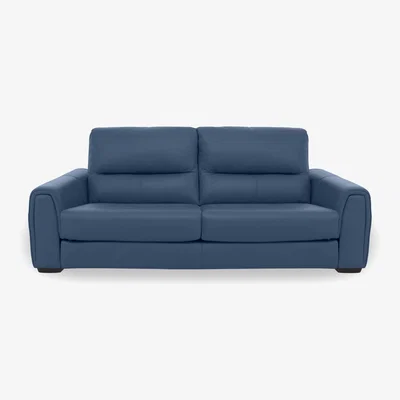 Furniture Village Flex NC Leather 3 Seater Sofa Bed - Caribbean Sea