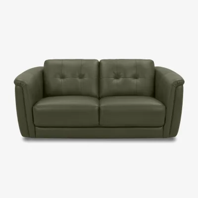 Furniture Village Monarch 2 Seater Leather Sofa - Oslo Pine