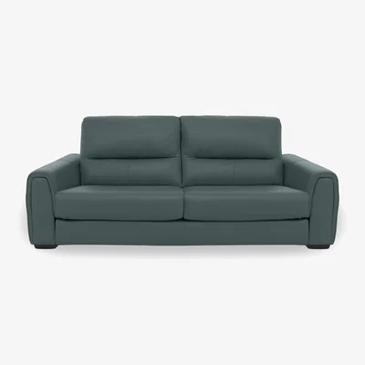 Furniture Village Flex BV Leather 3 Seater Sofa Bed - BV Lake Green