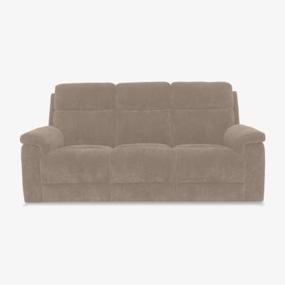 Furniture Village Raven Fabric 3 Seater Sofa with Power Recliner - Manhattan Nutmeg