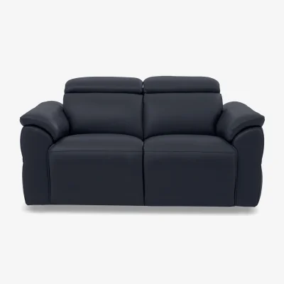 Furniture Village Dolomite 2 Seater Leather Sofa - Montana Navy