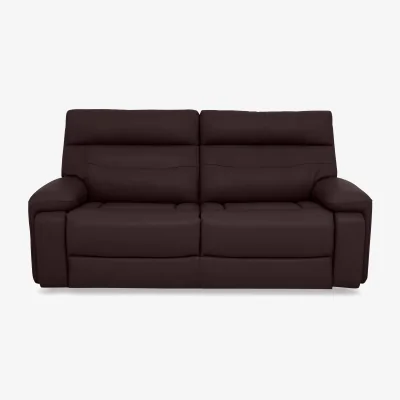 Furniture Village Cinemax Leather 3 Seater Sofa - Burgundy