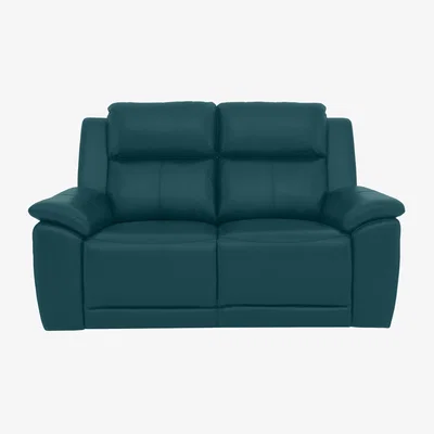 Furniture Village Utah 2 Seater Leather Sofa - Midnight Jade