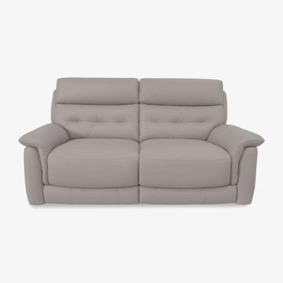 Furniture Village Springer BV Leather 3 Seater Sofa - Silver Grey