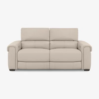 Furniture Village Nixon BV Leather 3 Seater Sofa with Power Recliner - Dapple Grey