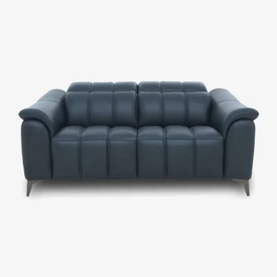 Furniture Village Angelo Leather 2 Seater Sofa - Natural Milled Navy