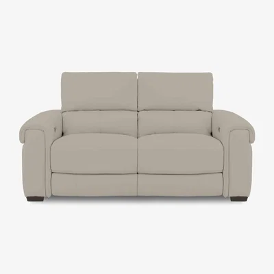 Furniture Village Nixon Fabric 2 Seater Sofa with Power Recliner - R32 Light Khaki