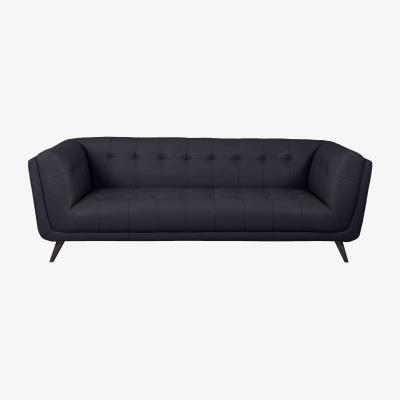 Furniture Village Rene 3 Seater Leather Sofa - Lavender Grey