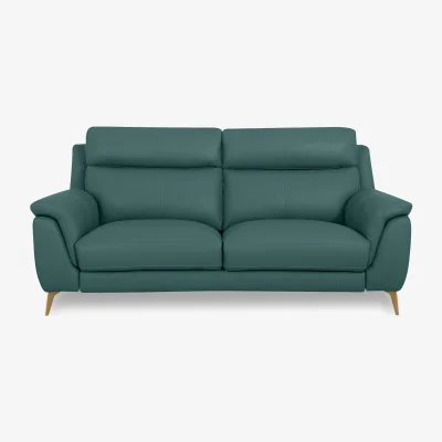 Furniture Village World of Leather - Eclipse Leather 2 Seater Sofa - Lake Green