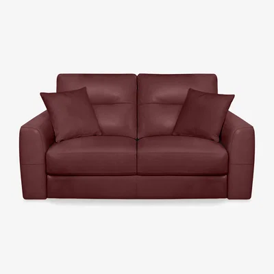 Furniture Village World of Leather - Nest NC Leather 2 Seater Sofa - NC Deep Red