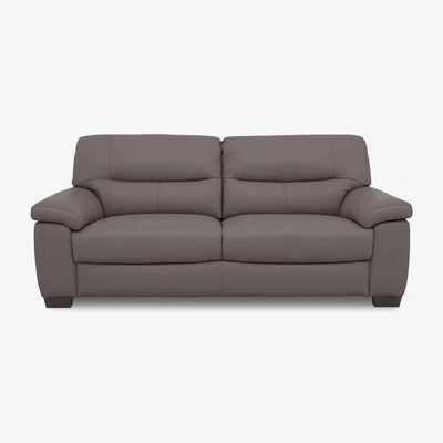 Furniture Village Hetty 3 Seater NC Leather Sofa - NC Elephant