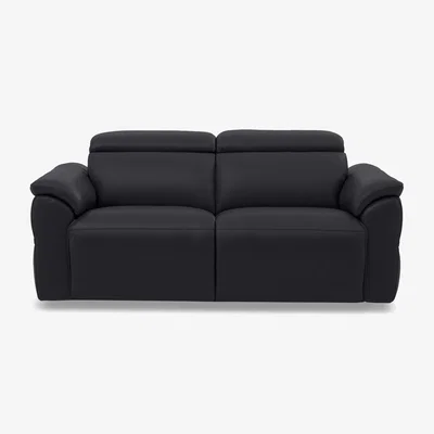 Furniture Village Dolomite 3 Seater Leather Sofa - Lavender