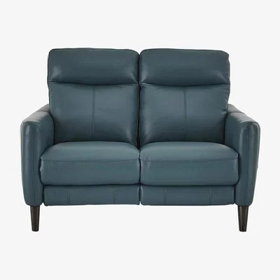 Furniture Village Compact Collection Petit 2 Seater Leather Power Recliner Sofa