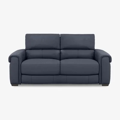 Furniture Village Nixon NC Leather 3 Seater Sofa - NC Ocean Blue