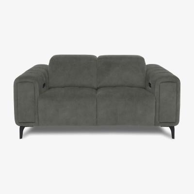 Furniture Village Elphaba Fabric 2 Seater Sofa with Power Recliner with Storage Arms - Dexter Moss