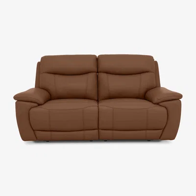 Furniture Village Sloane 3 Seater Leather Power Recliner Sofa - Butterscotch