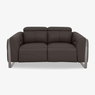Furniture Village Gisella Leather 2 Seater Power Recliner Sofa with Power Headrests - Storm