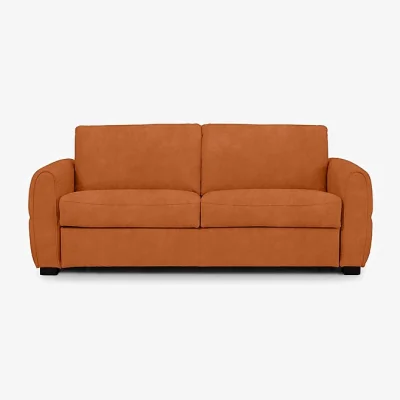 Furniture Village Jaxx Fabric Sofa Bed with Arch Arms - Dexter Pumpkin