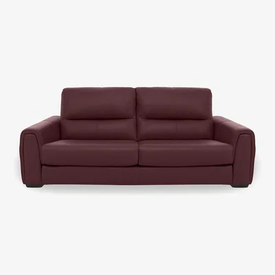 Furniture Village Flex BV Leather 3 Seater Sofa Bed - BV Deep Red